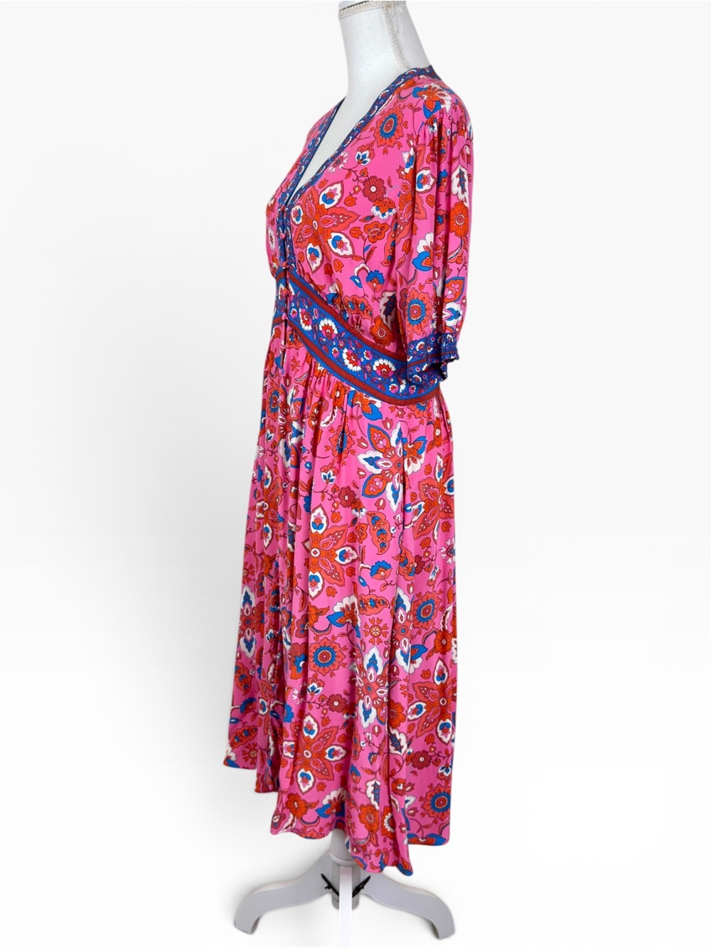 Boden Pink Elsa Midi Tea Dress - Picture 10 of 12